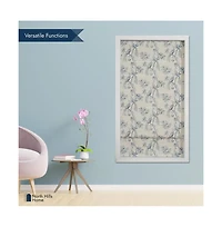 Shadisfy Peacock 100% Blackout Dual Layered Pull-Down Roman Shade for Windows