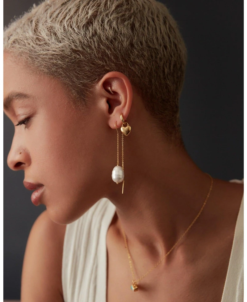 Ottoman Hands Niko Heart Huggie Earrings