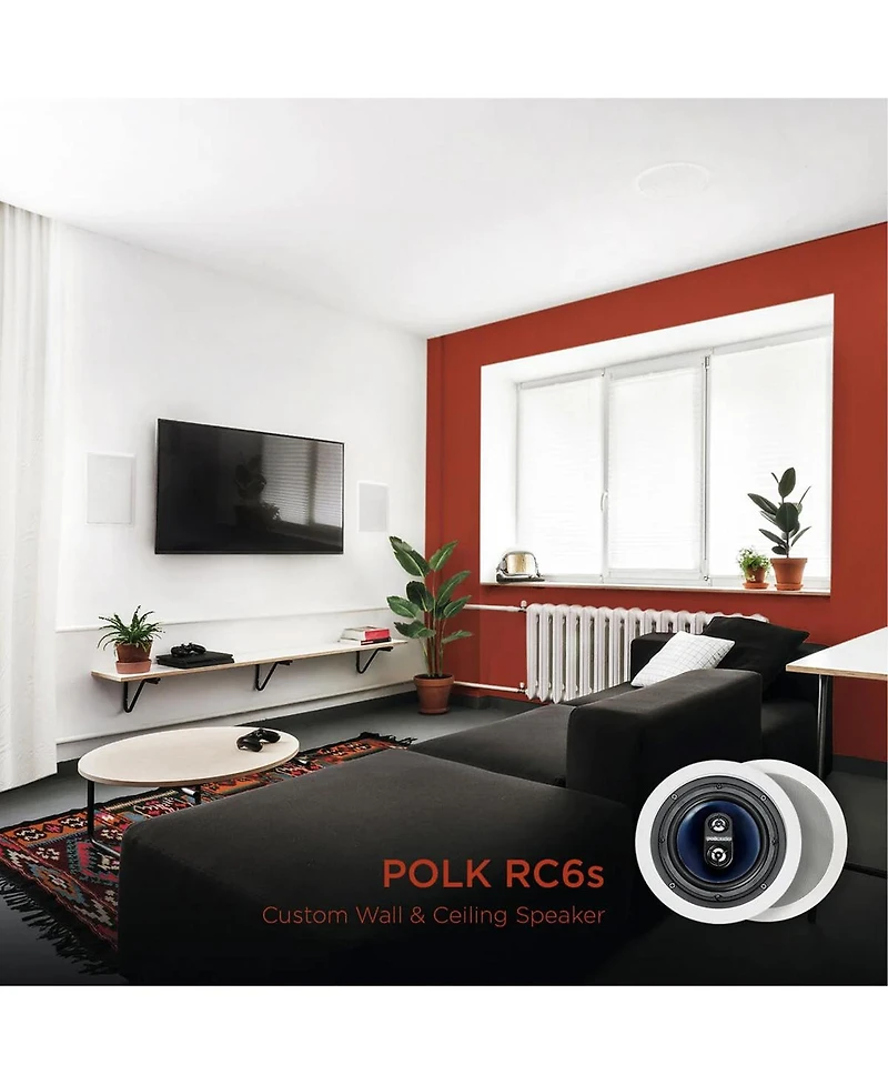 Polk Audio RC6S In Ceiling Speakers - 4 Pack