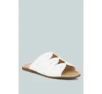 Rag & Co Daisy Doe Raffia Square Toe Flats Women