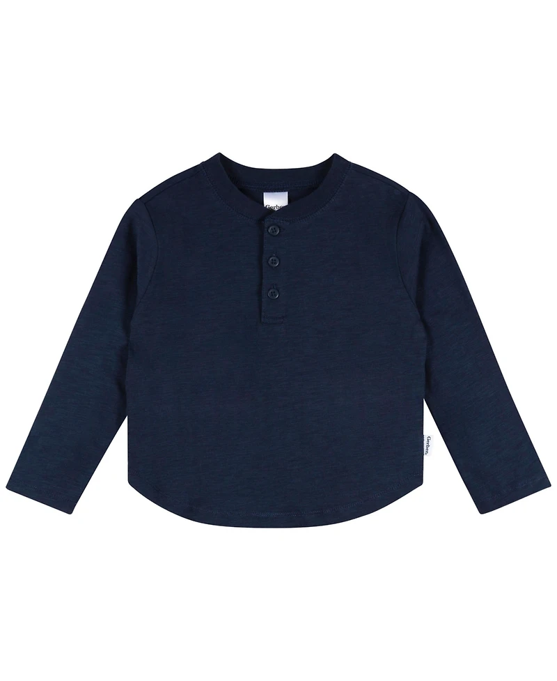 Gerber Toddler Boys' 3-Pack Long Sleeve Shirts