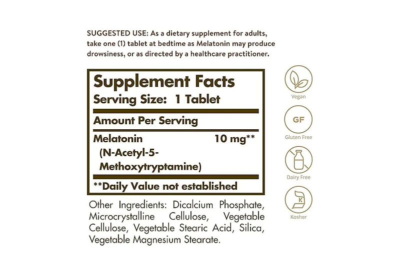 Solgar Melatonin ,10 mg ,60 Tabs