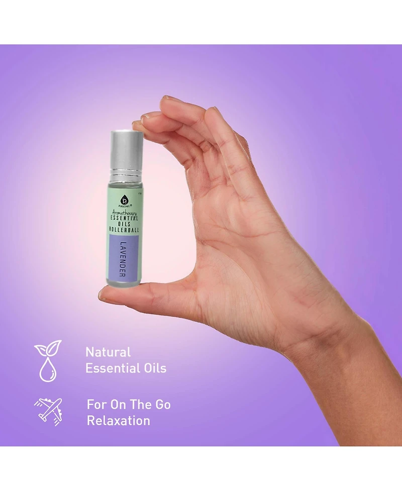 Pursonic Lavender & Sea Salt Mist Spray + 5-Pack Essential Oil Rollerball Set for Daily Wellness & Aromatherapy