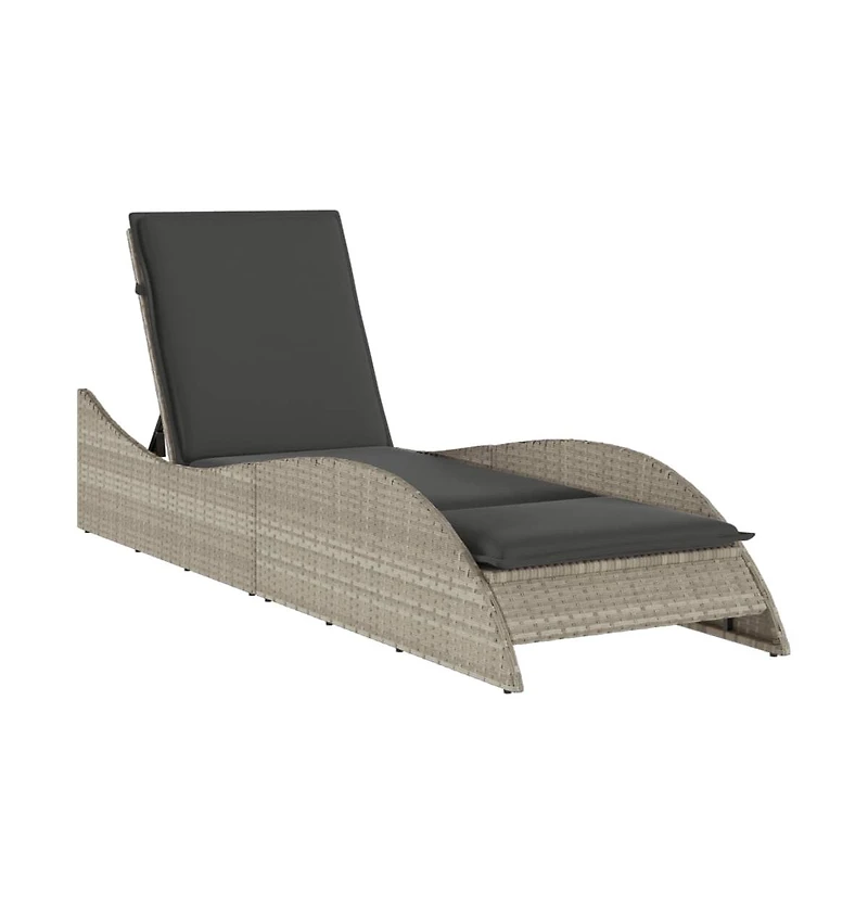Patio Sun Lounger Light gray