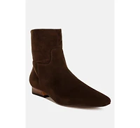 Rag & Co Hakra Flared Heel Suede Boots Women