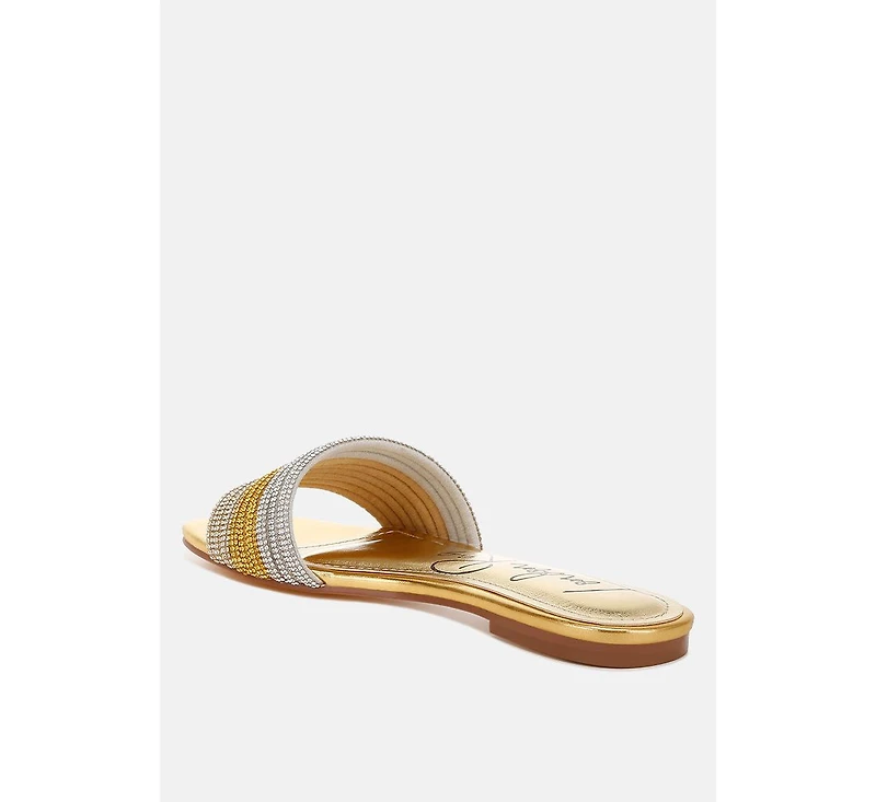 Chrisy Rhinestone Strap Slip On WomenFlats Women