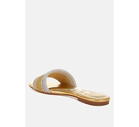 Chrisy Rhinestone Strap Slip On WomenFlats Women