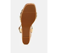 London Rag Emelda Chain Link Detail Wedge Sandals Women