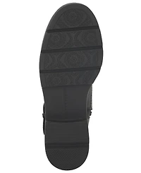 Lucky Brand Women's Migyn Buckle Round Toe Moto Lug Sole Booties