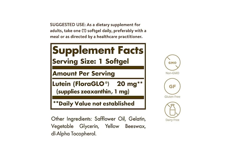 Solgar Lutein ,20 mg ,60 S Gels
