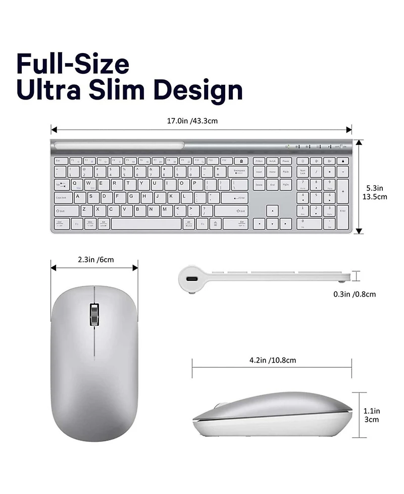 Wireless Keyboard and Mouse Combo