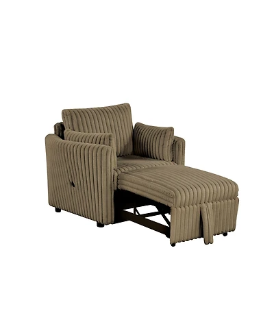 Boyel Living Convertible Sofa Bed Chair Pullout Single Sleeper with Usb and Pillows for Room
