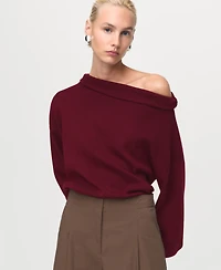 Mango Women's Ruched Turtleneck Sweater
