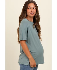 Pinkblush Maternity Light Olive Relaxed Fit T-Shirt