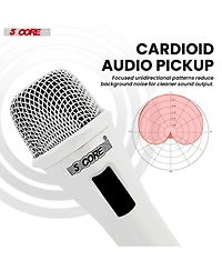 5 Core Xlr Microphone Dynamic Mic Karaoke Singing Studio Mics Handheld Microfono