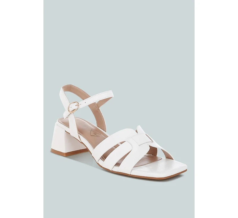 London Rag Eliska Strappy Square Toe Block Heels Women