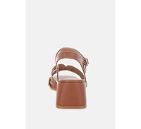 London Rag Eliska Strappy Square Toe Block Heels Women