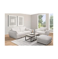 Parker Living Utopia - Mega Ivory Ottoman with Casters