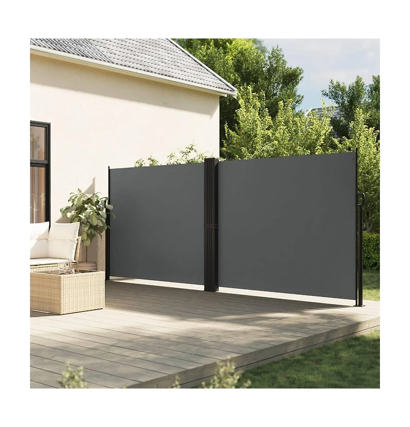 vidaXL Retractable Side Awning Anthracite