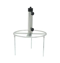 vidaXL Parasol Base with Ground Spikes for Ø1.5"/1.9" Silver Steel