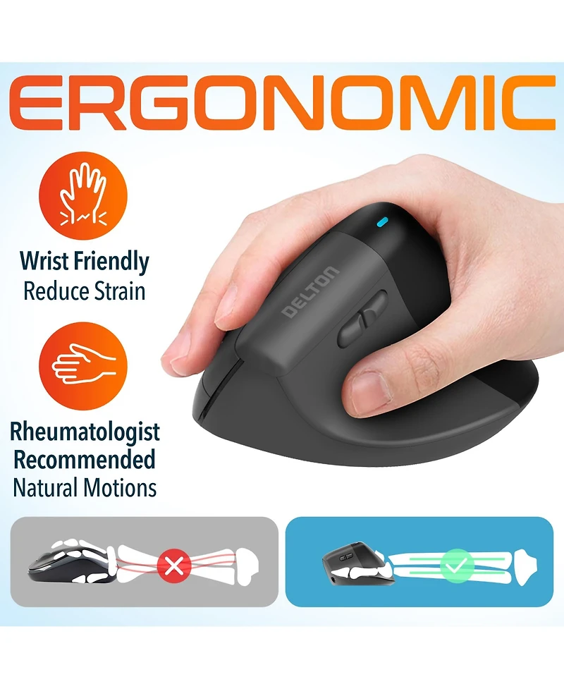 Delton S38 Wireless Ergonomic Mouse