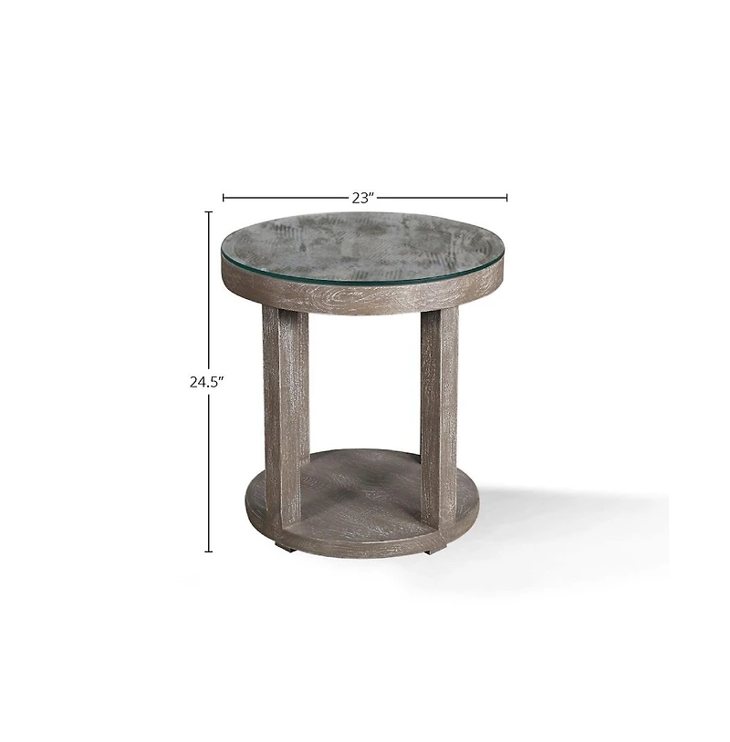 Parker House Furniture Parker House Crossings Serengeti Round Glass Top End Table