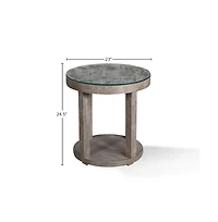 Parker House Furniture Parker House Crossings Serengeti Round Glass Top End Table