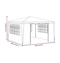vidaXL Party Tent Green Polyethylene, Steel Large Collapsible