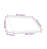 vidaXL Retractable Awning Anthracite Steel 118.1 x 59.1 in Retractable