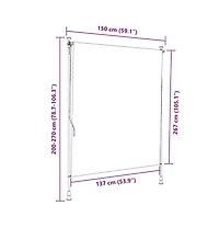 vidaXL Outdoor Roller Blind Blue and White