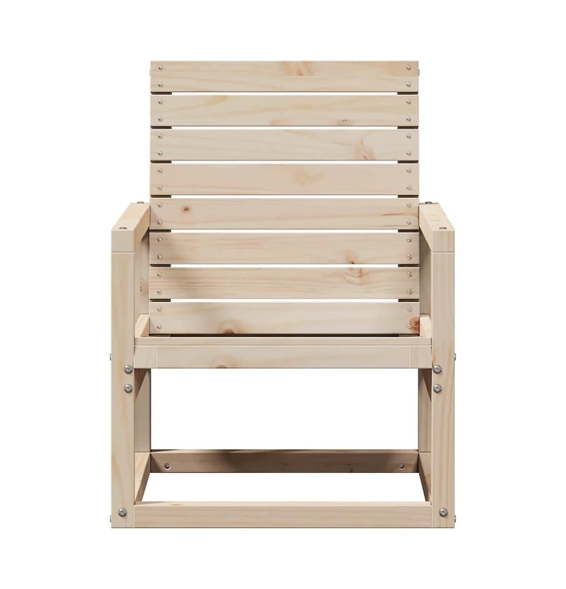 Garden Chair Natural Pine Solid Pine Wood Medium Durable
