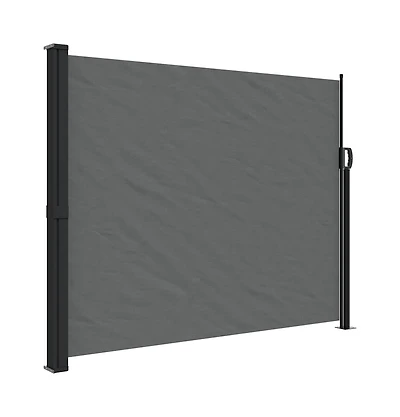vidaXL Retractable Side Awning Anthracite Polyester with Pu coating