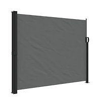 vidaXL Retractable Side Awning Anthracite Polyester with Pu coating