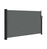 Retractable Side Awning Anthracite Polyester with Pu coating