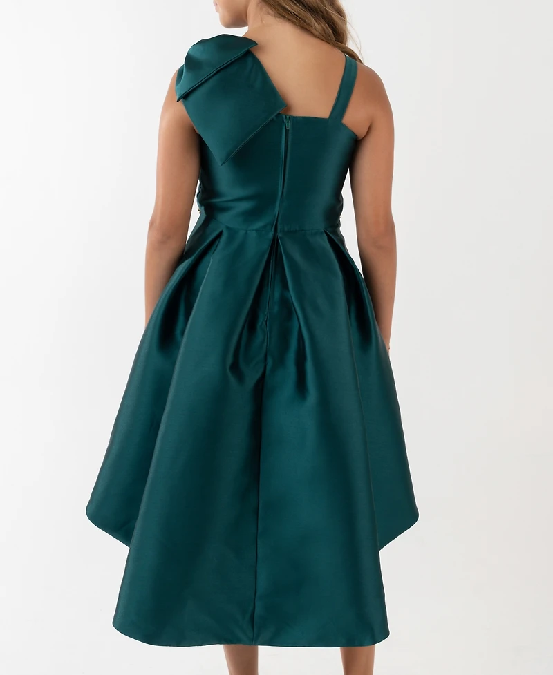 Rare Editions Girls 7-16 Mikado One-Shoulder Hi-Low Dress
