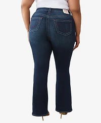 True Religion Women's Becca Bootcut Mid Rise Jeans