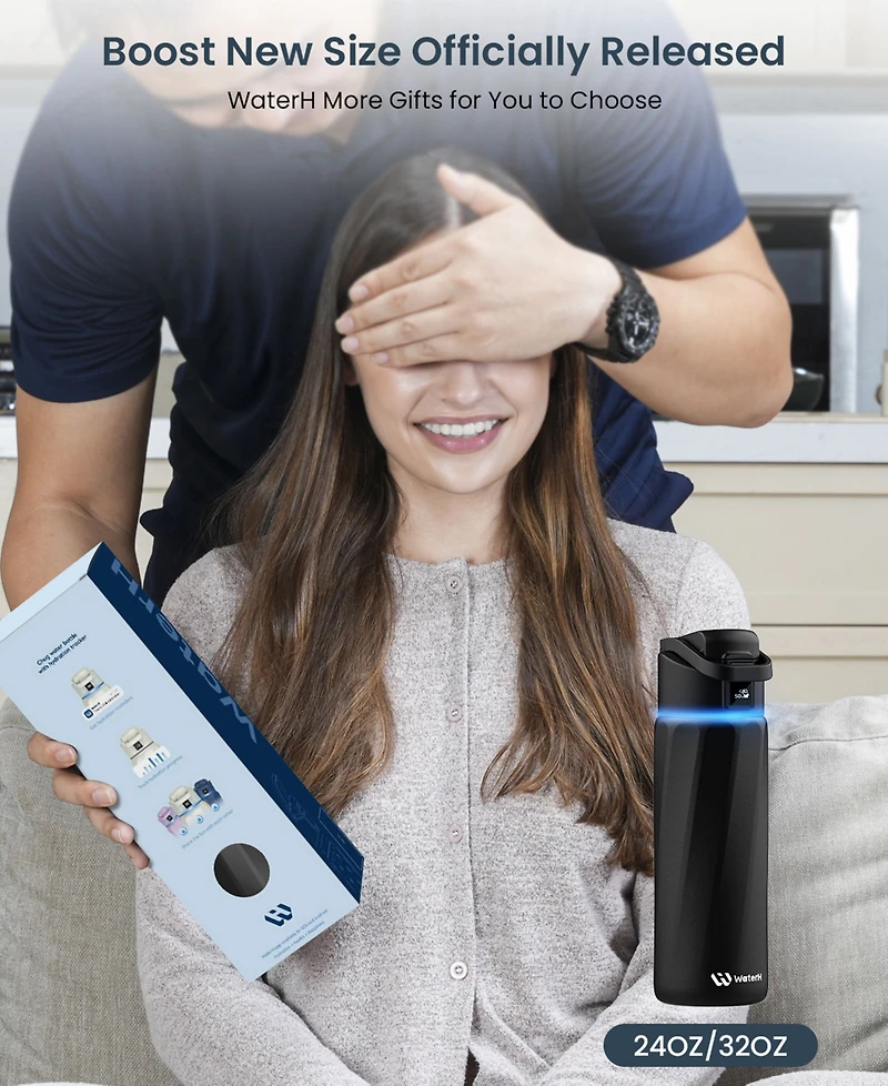 WaterH 24 oz. Insulated Smart Water Bottle with Hydration Tracking