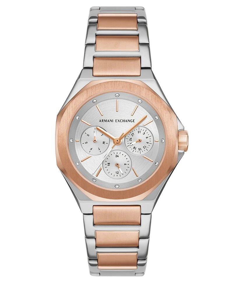 Armani Exchange Women's Multifunction Two-Tone Stainless Steel Watch, 36mm
