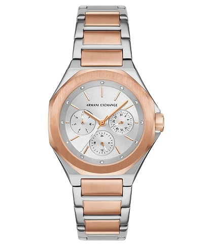 Armani Exchange Women's Multifunction Two-Tone Stainless Steel Watch, 36mm