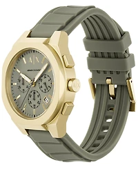 Armani Exchange Men's Sync Chronograph Green Silicone Watch, 42mm