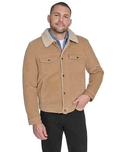 Levi's Men's Corduroy Trucker with Sherpa Collar Jacket