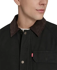 Levi's Men's Cotton Canvas with Corduroy Collar Barn Jacket