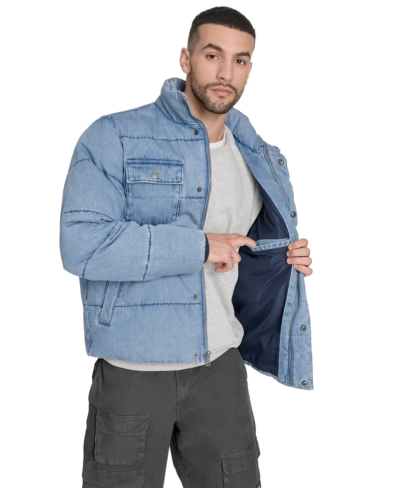 Levi's Men's Denim Quilted Puffer Jacket