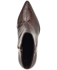 Guess Womens Lusera Flared Block Heel Dress Booties