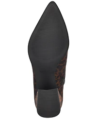 Guess Womens Lusera Flared Block Heel Dress Booties