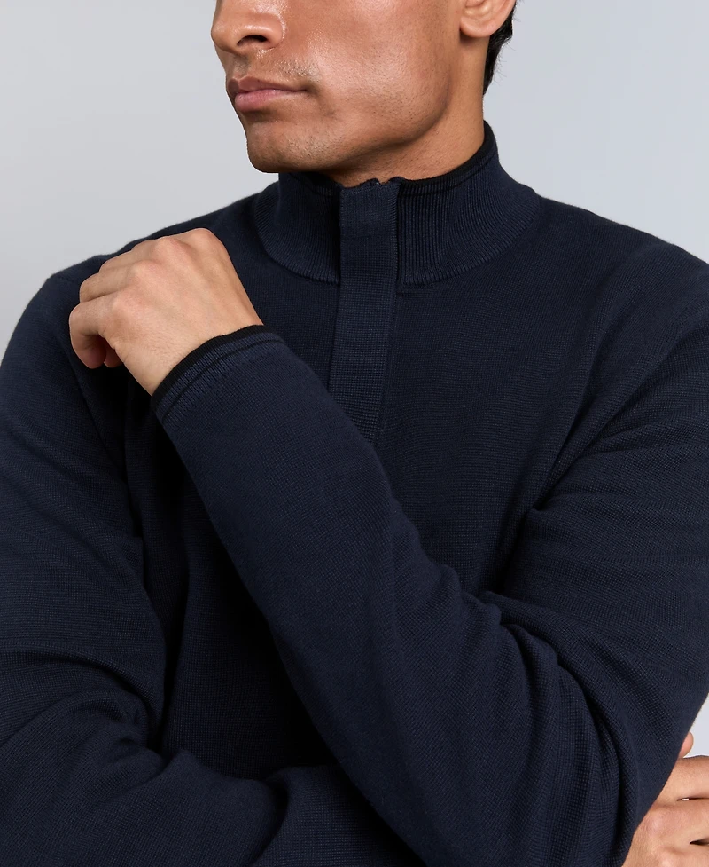 Kenneth Cole Men's Quarter Zip Sweater