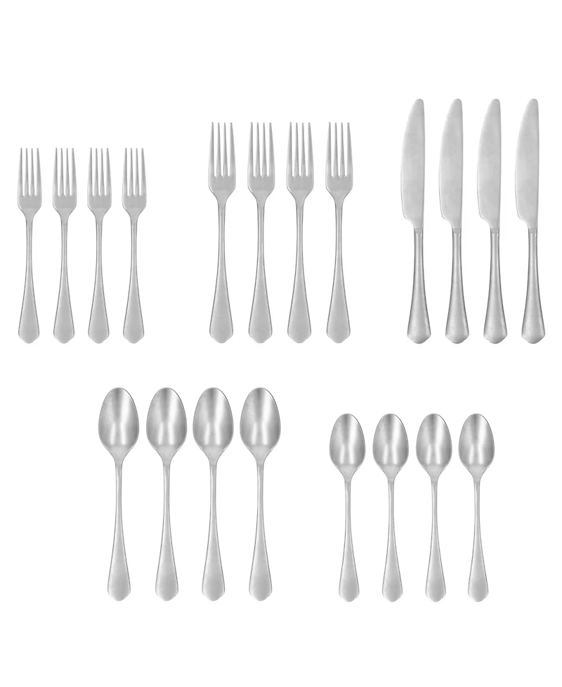 Fortessa Ellsie Antiqued 20-Piece Flatware Set, Service for 4