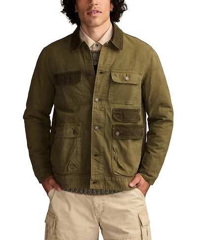 Lucky Brand Men's Jungle Green Long Sleeve Spread Collar Jacket