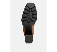 Womens sonia block heeled boots