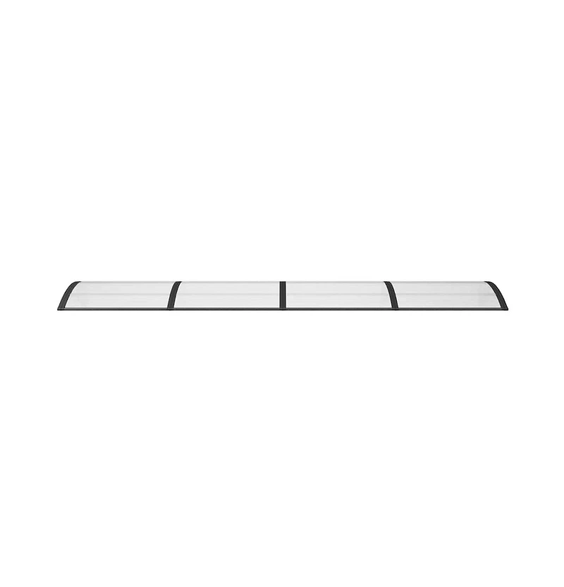 Door Canopy Black Polycarbonate, Abs, Aluminum Large Door Canopy